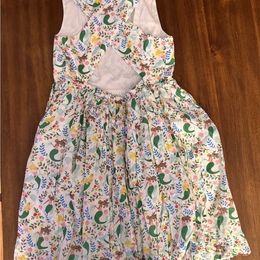 Mini Boden Multicolor Mermaid Print Kids Dress - Picture 3 of 4